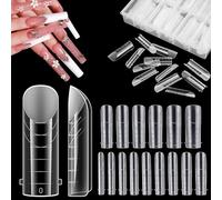 Zeaying 150 Pièces D'ongle Extra Longues, Clairs Droits Faux Ongles, Capsules extension ongles transparents, Longue Ongles, 15 Tailles Couverture Complète Presse sur, pour Femme Filles Salons Maison