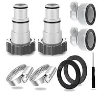 Zeaying 9 Pièces Adaptateur de Tuyau de Piscine, Adaptateur A Et Type B pour Piscine Intex, Adaptateur de Tuyau de Remplacement pour Pompe, Raccord pour Tuyau de Piscine Ø 32 Et 38 mm