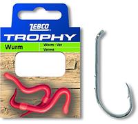 Zebco #2 Trophy Wurm Lot de 10 Hameçons Crochets pour Rideau 0,35 mm 0,70 m