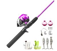 Zebco 202 Moulinet Spincast et canne à pêche, canne à pêche 2 pièces de 1,5 m, 15,2 cm, moulinet taille 30, récupérateur à droite, pré-bobiné avec ligne Zebco de 4,5 kg, comprend un kit de pêche de 27