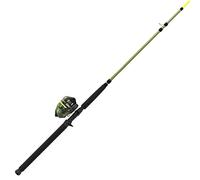 Zebco Big Cat Spincast Reel and Fishing Rod Combo, 7-Foot 2-Piece Fishing Pole, Dial-Adjustable Magnum Drag, Pre-Spooled with 25-Pound Hi-Vis Line, Size 80 Reel, Forest Green
