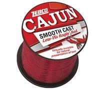 Zebco Cajun Ligne de pêche monofilament en Fonte Lisse, Faible visibilité, Bobine de Quart de Livre, 1 300 m, 4,5 kg, pratiquement Invisible, présentation Naturelle