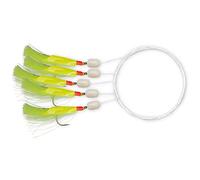 Zebco Hameçon de pêche Holografix Makrele de qualité supérieure avec Ligne de Ligne Mono-File, prêt à l'emploi, Jaune, 2/0