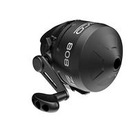 Zebco Moulinet de pêche Spincast 808, Taille 80, récupérateur à Droite ou à Gauche, pré-bobiné avec Ligne de pêche Zebco de 9 kg, Cadran réglable Magnum Drag, Noir