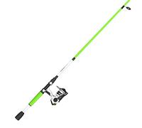 Zebco Roam Ensemble moulinet et canne à pêche, canne à pêche 2 pièces en fibre de verre de 1,8 m, 15,2 cm, poignée confortable fendue, bouton de poignée douce au toucher, moulinet taille 30, bobine en