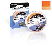 Zebco Trophée monofilament Accessoires de pêche Ligne Truite Qualité supérieure, Orange Fluo, 0,25mm / 5Kg