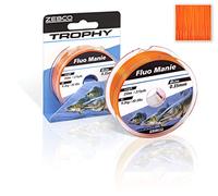 Zebco Trophy Manie Ligne de pêche monofilament de qualité Rouge Fluo 0,28 mm
