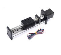 Zeberoxyz 1 vis à bille linéaire SFU1605 avec rails linéaires carrés avec moteur NEMA17, longueur de course efficace de 100mm pour pièces de routeur CNC (taille: 100mm)
