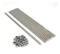 Zeberoxyz 10 pièces M6x250mm tige pleine filetée, filetage à droite, pas 1mm, avec 20 écrous de verrouillage pour les pinces, les cintres, les boulons d'ancrage et les boulons en U