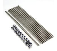 Zeberoxyz 10 pièces M8x250mm tige pleine filetée, fil droit 1,25mm de pas avec 20 écrous de verrouillage pour les fixations, les cintres, les boulons d'ancrage et les boulons en U