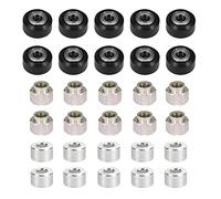 Zeberoxyz 10petites poulies à Fente en V avec Double roulement+colonnes excentriques hexagonales+colonnes d'isolation Rondes pour pièces d'imprimante 3D