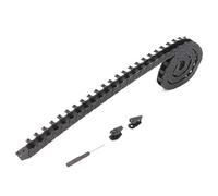 Zeberoxyz 10x11mm Longueur de la chaîne de traînée 1mètre Taper ouvert Porte-câbles en plastique noir R18 avec connecteurs d'extrémité 1Trousse pour machines CNC de câblage d'imprimante 3D(10mmX11mm)
