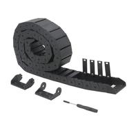 Zeberoxyz 15x40mm Longueur de la chaîne de traction 1 mètre à l'intérieur ouvert Porte-câble flexible en plastique noir R28 pour imprimante 3D (15x40mm-intérieur ouvert)