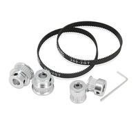 Zeberoxyz 2 pièces ensemble GT2 roue synchrone 20&30 dents 8mm alésage poulie de distribution en aluminium avec 2 pièces longueur 200mm largeur 6mm ceinture (20-30T-8B-6)