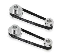 Zeberoxyz 2 pièces ensemble GT2 roue synchrone 20&36 dents 8mm alésage poulie de distribution en aluminium avec 2 pièces longueur 200mm largeur 6mm ceinture (20-36T-8B-6)