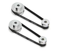 Zeberoxyz 2 pièces ensemble GT2 roue synchrone 20&40 dents 5mm alésage poulie de distribution en aluminium avec 2 pièces longueur 200mm largeur 6mm ceinture (20-40T-5B-6)