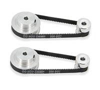 Zeberoxyz 2 pièces ensemble GT2 roue synchrone 20&48 dents 5mm alésage poulie de distribution en aluminium avec 2 pièces longueur 200mm largeur 6mm ceinture (20-48T-5B-6)
