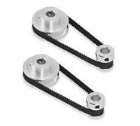 Zeberoxyz 2 pièces ensemble GT2 roue synchrone 20&48 dents 8mm alésage poulie de distribution en aluminium avec 2 pièces longueur 200mm largeur 6mm ceinture (20-48T-8B-6)