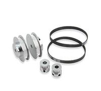 Zeberoxyz 2 pièces ensemble GT2 roue synchrone 20 & 60 dents 6.35mm alésage poulie de distribution en aluminium avec 2 pièces longueur 200mm largeur 6mm ceinture (20-60T-6.35B-6)