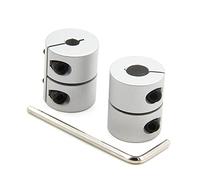 Zeberoxyz 2PCS Accouplement d'arbre 5mm à 8mm Joint en Alliage d'Aluminium 25mm Longueur 20mm Diamètre Connecteur Moteur Pas à Pas Coupleur Rigide pour Imprimante 3D CNC Machine DIY Modèle