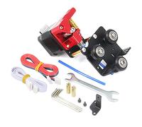 Zeberoxyz Extrudeuse à double engrenage avec poulies,plaque de support de mise à niveau avec kit de moteur, filament flexible facile à imprimer pour Ender3série CR-10(kit de moteur double extrudeur)