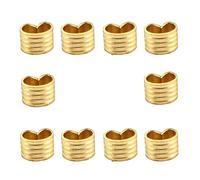 Zeberoxyz Lot de 10 boucles en cuivre - Connecteur de câble métallique durable - Accessoire de serrage léger et compact pour pièces d'imprimante 3D (10 boucles en cuivre) - Doré