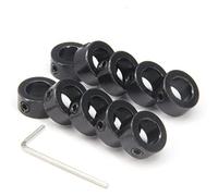 Zeberoxyz Lot de 10 colliers de verrouillage T8 en acier inoxydable pour imprimante 3D Noir 8 mm