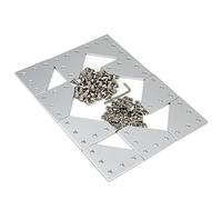 Zeberoxyz Lot de 10plaques d'angle argentées en forme de L avec 50vis+50écrous en T, plaque de joint à 90 degrés pour profilé en aluminium 2020(10pièces argentées, L avec écrou)