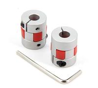 Zeberoxyz Lot de 2 raccords de 8 mm à 8 mm en aluminium prune - 20 mm de diamètre - 25 mm - 8 x 8 mm - Connecteur de moteur flexible pour imprimante 3D CNC et servomoteur pas à pas (8 x 8 mm)