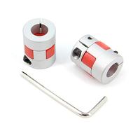 Zeberoxyz Lot de 2 raccords flexibles en aluminium de 10 mm à 10 mm de diamètre - 20 mm de longueur - 25 mm de longueur - Pour imprimante 3D CNC machine et servomoteur pas à pas (10 x 10 mm)