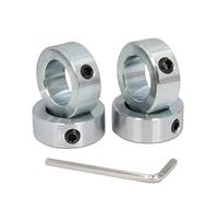 Zeberoxyz Lot de 4 colliers de serrage en acier massif plaqué zinc de 2,5 cm de diamètre extérieur et 1,5 cm de largeur pour arbres de transmission, l'industrie automobile, etc. (2,5 cm, plaqué zinc)