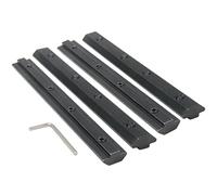 Zeberoxyz Lot de 4 connecteurs à ligne droite - Longueur : 7,1" - Avec vis M6 - Pour fente 4040 série T - 8 mm - Profilé extrudé en aluminium (4040 Series droit-noir)