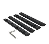 Zeberoxyz Lot de 4 connecteurs à ligne droite - Longueur : 7,1 pouces - Avec vis M6 - Pour fente 3030 série T - 8 mm - Profilé extrudé en aluminium (3030 Series droit-noir)