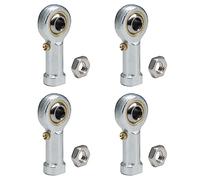 Zeberoxyz Lot de 4 roulements PHSB4 Rod End 1/4" Alésage Roulement pré-lubrifié Filetage femelle 1/4-28 Main droite avec écrou Jam