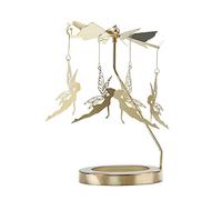 Zebery Bougeoir en métal rotatif pour bougie chauffe-plat Motif arbre de Noël