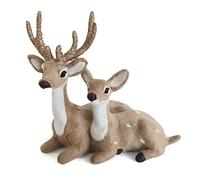 Zebery Figurines de cerf de Noël, figurines d'animaux de la forêt, statues de rennes - Créatures miniatures, pour fête de Noël