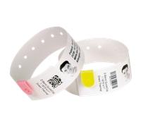 Zebra Z-Band Direct - Polypropylène (PP) - adhésif permanent en acrylique - perforé - 6 mil - rose, marque de déclenchement noire - 25.4 x 279.4 mm