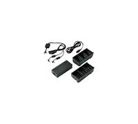 Zebra 3-Slot Battery Charger Connected via Y Cable