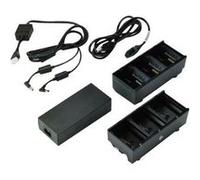 Zebra 3-Slot Battery Charger Connected via Y Cable - Chargeur de batteries - connecteurs de sortie : 3 - Royaume-Uni (pack de 2) - pour QLn 220, 220 Healthcare, 320, 420; ZQ500 Series ZQ510, ZQ520; ZQ