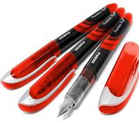 Zebra - 3 stylos à plume jetables - Encre rouge