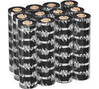 Zebra 03200 GS11007 Ribbon 3200 Wax/Resin, 110 mm, 74 m, C de 12,7 mm, Box Of 12