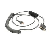 Zebra - Câble série - DB-9 (F) pour RJ-45 (M) - 2.74 m - bobiné - pour Symbol DS4308, LS1203, LS4278; Zebra DS4208, DS6878, LI2208, LI4278, MT2070,