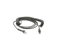 Zebra - Câble USB / réseau - USB (M) pour RJ-45 (M) - 4.6 m - bobiné - pour Symbol LS2208, LS3408-ER; Zebra VC80X