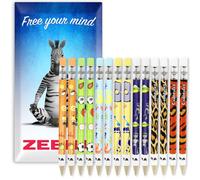 Zebra Cadoozle Lot de 16 minis porte-mines avec mine de 0,7 mm et 2 de chaque corps