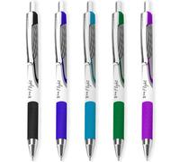 Zebra Classic Z-Grip Flight Lot de 5 stylos à bille Noir/bleu/bleu clair/vert/violet 1,2 mm