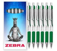 Zebra Classic Z-Grip Flight Stylos à bille - 1,2 mm - Encre verte - Lot de 6 - Dans un coffret cadeau en carton