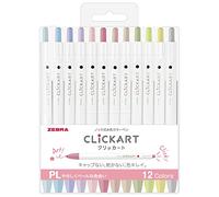 Zebra Clickart PL WYSS22-12CPL Lot de 12 stylos à base d'eau