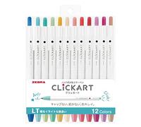 ZEBRA Clickart Wyss22-12Clt Lot de 12 stylos à base d'eau Lumière vive