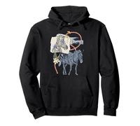 Zebra Collage Born to Be Free Animal Print and Flowers Sweat à Capuche