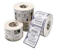 Zebra Direct 2100 - Mat - adhésif permanent en caoutchouc - enduit - perforé - 6,14 millièmes de pouce - blanc, marque de déclenchement noire - 76.2 x 101.6 mm 130 étiquette(s) (1 rouleau(x) x...
